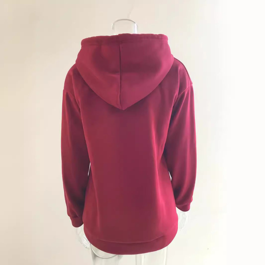 Damen Hoodie mit Knopfdetails und praktischen Taschen Fudus