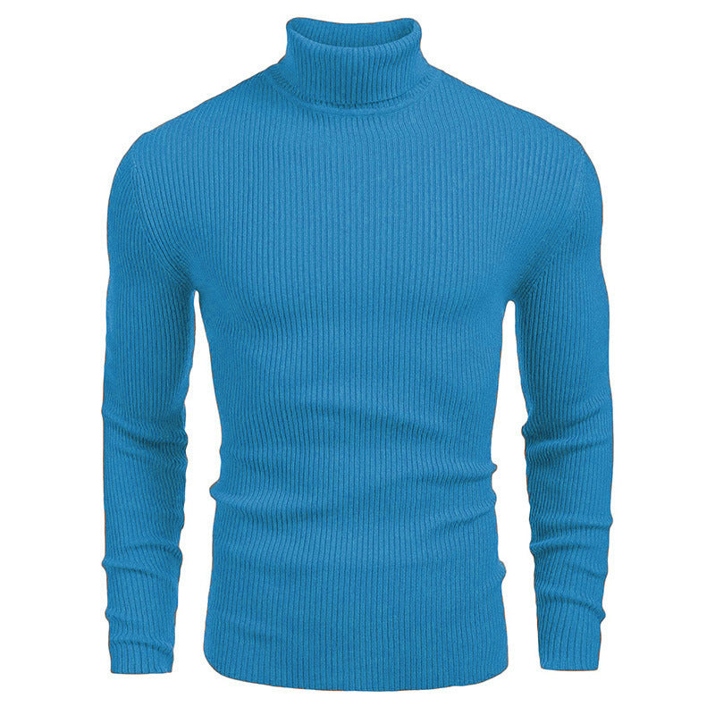 Herren Hochwertiger Rollkragenpullover aus feinem Rippenstrick Fudus
