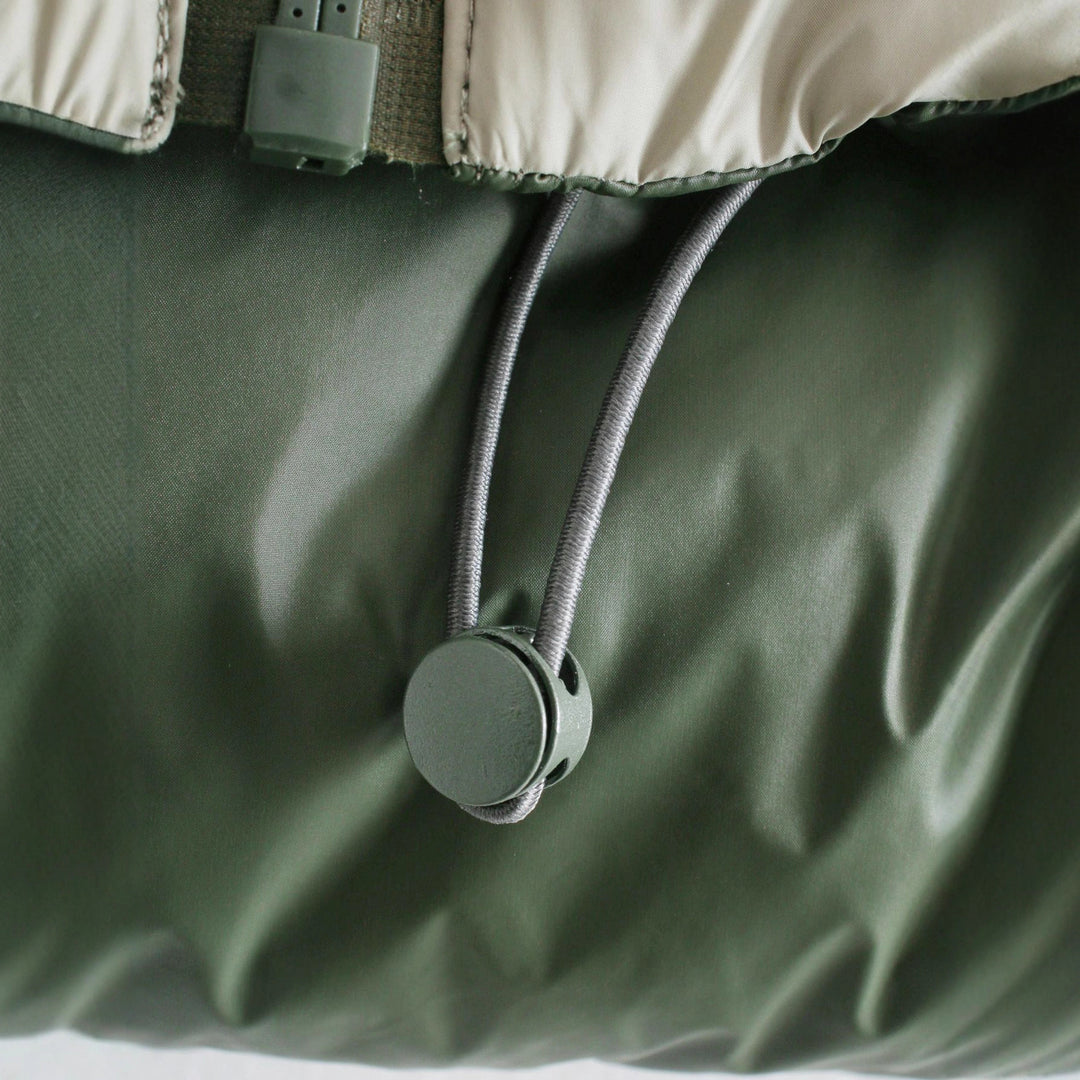 Damen kurze Steppweste mit hohem Kragen und verstellbarem Saum Fudus