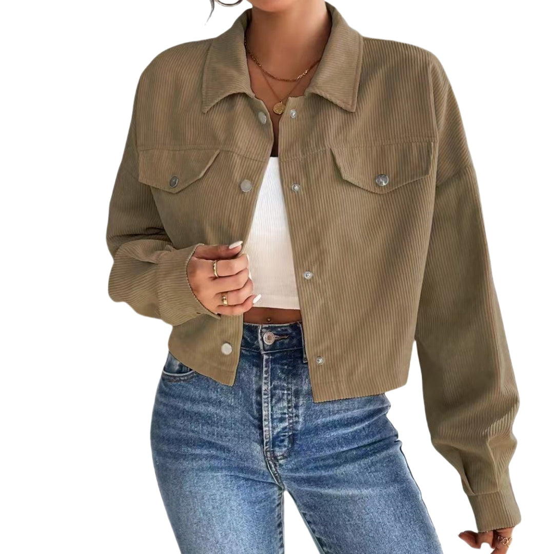 Damen Lässige Cordjacke