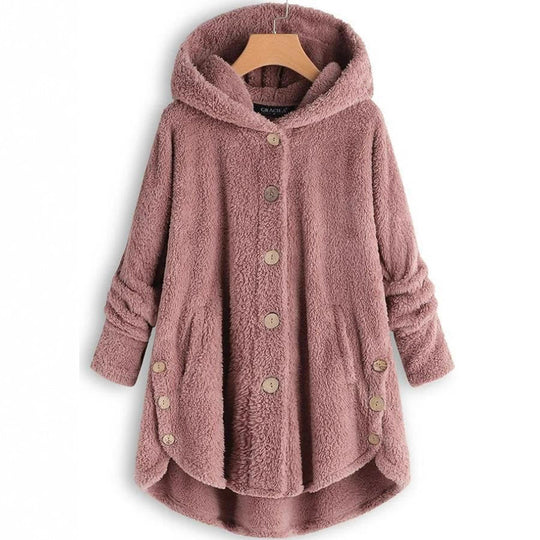 Damen kuschelige Oversized-Fleecejacke Fudus