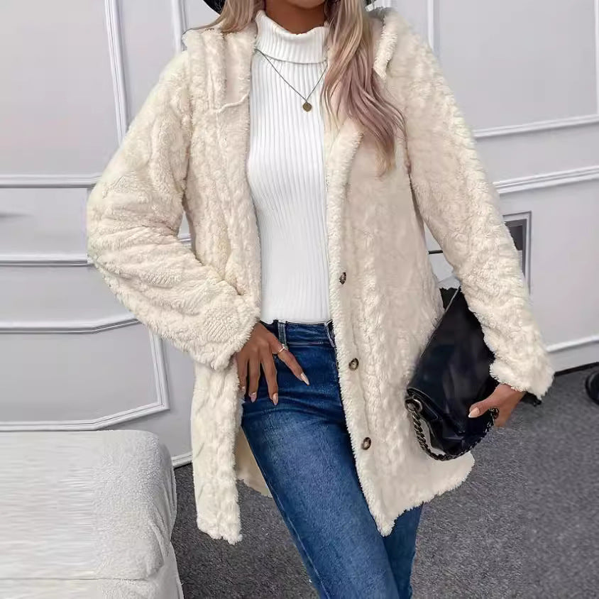 Damen Kuschelige Teddyjacke Fudus