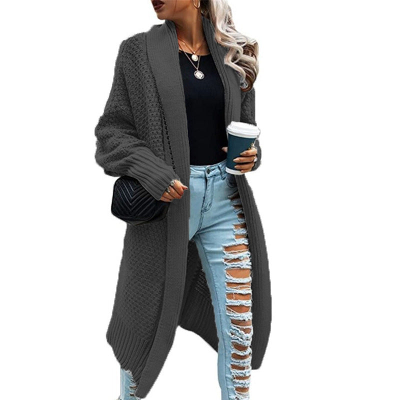 Damen Grobstrickcardigan mit lässigem Schnitt und offenen Fronten Fudus