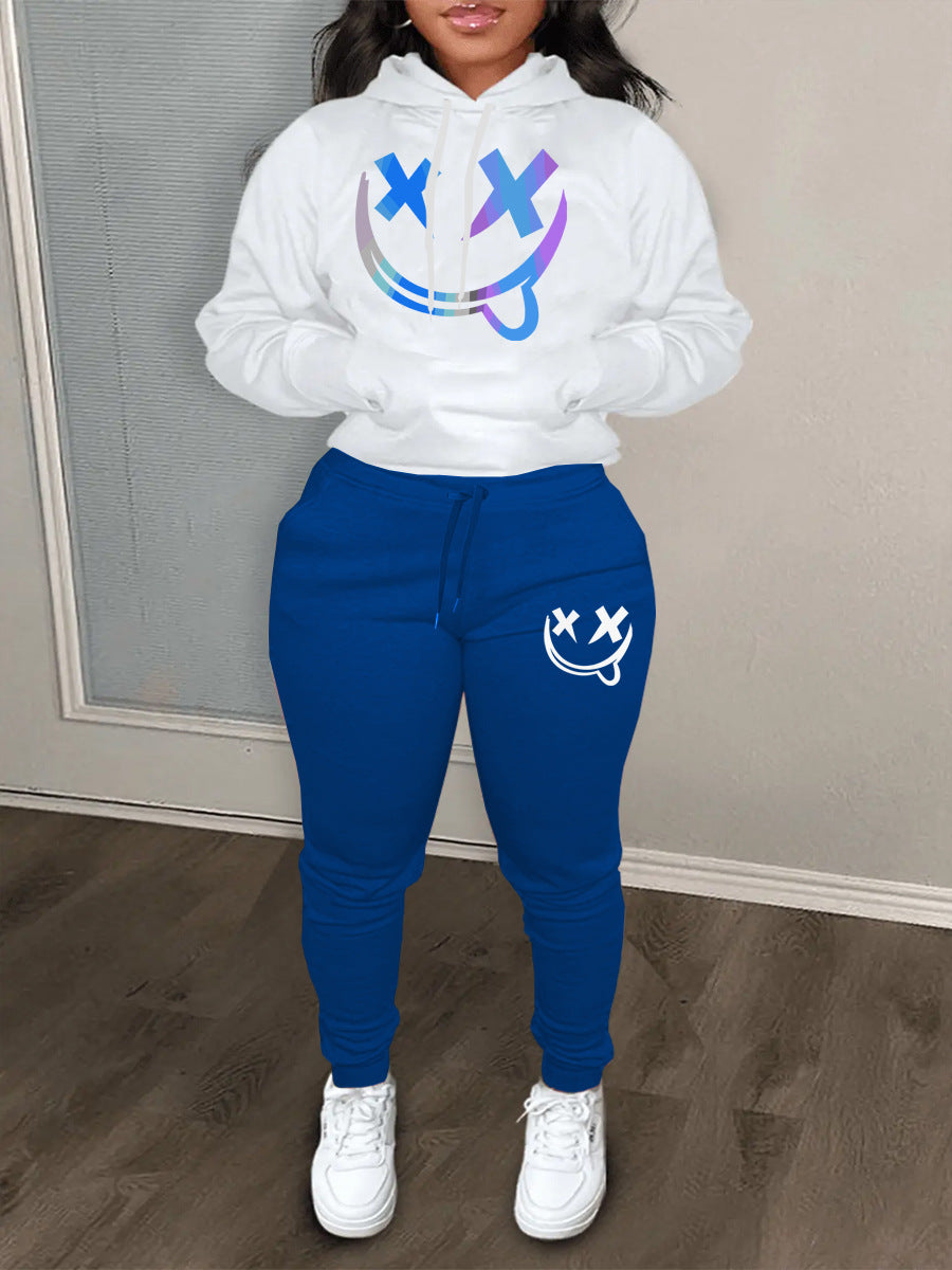 Damen Hoodie und Jogginghose Set mit einzigartigem Grafikdesign Fudus