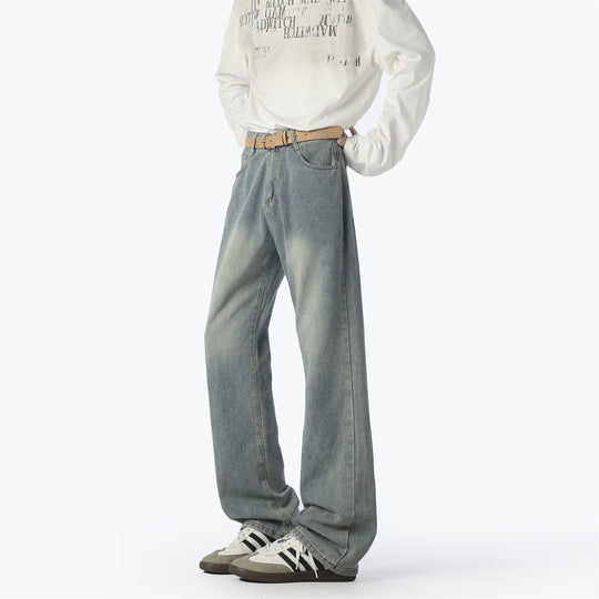 Damen Lässige High-Waist Denim-Hose im Vintage-Stil Fudus