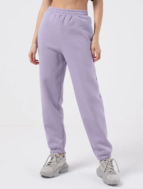 Damen lässige Jogginghose mit elastischem Bund und Bündchen Fudus