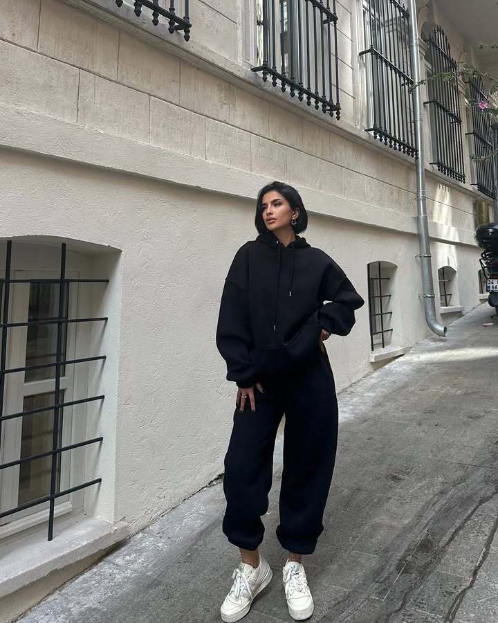 Damen komfortable Oversized-Fleece-Hoodie Fudus