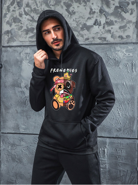 Damen Hoodie mit kreativem Bärenmotiv Fudus