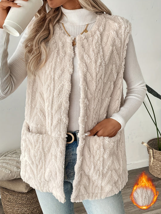 Damen kuschelige Weste Fudus