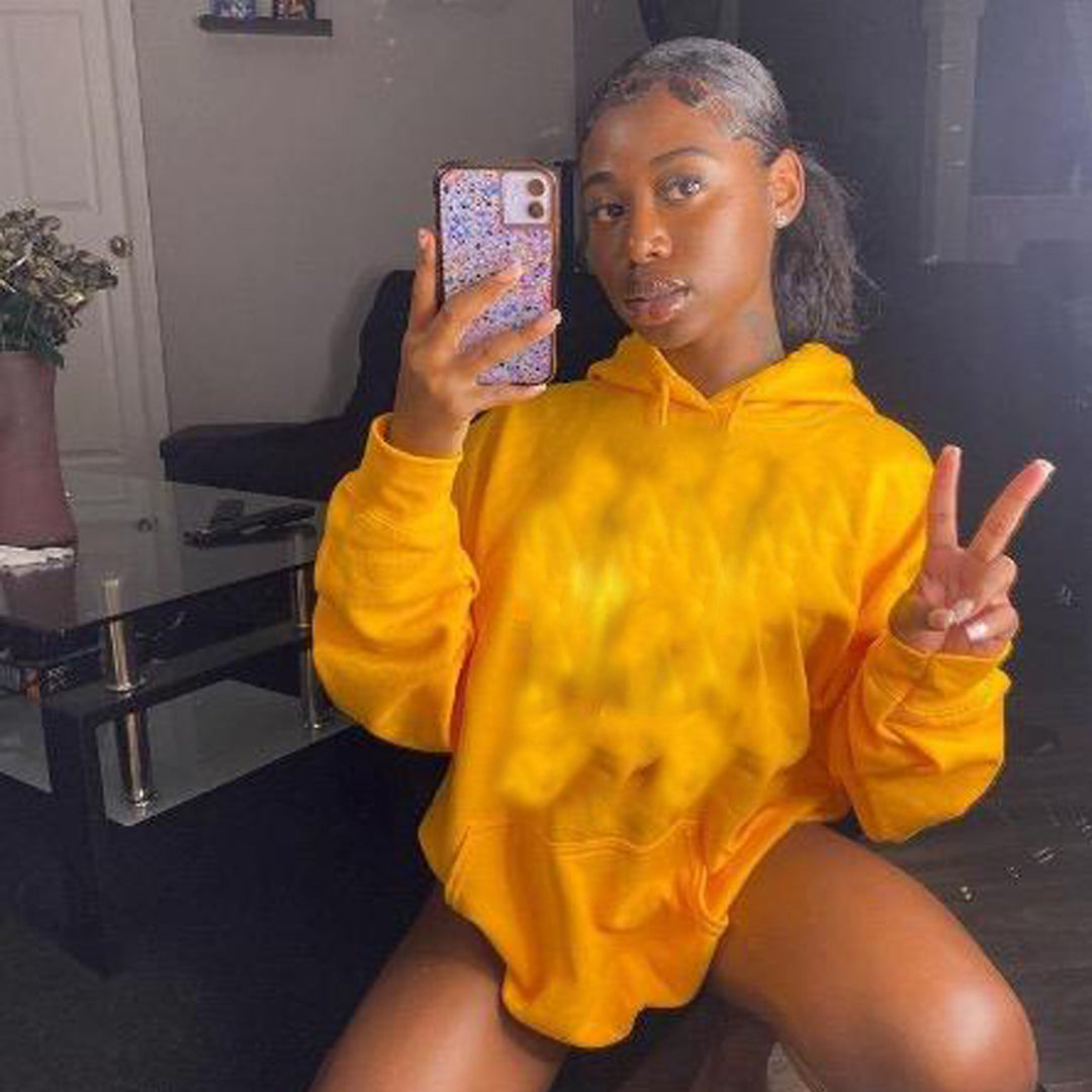 Damen Hoodie mit Kängurutasche und weichem Innenmaterial Fudus