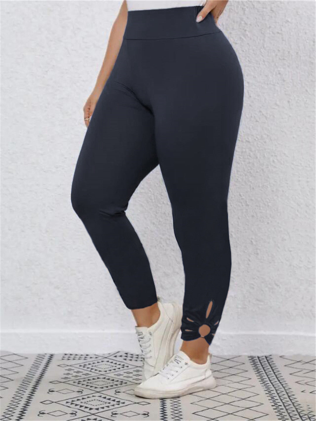 Damen Leggings mit modischen Cut-Outs Fudus
