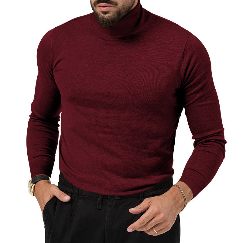 Herren Rollkragenpullover mit feiner Strickstruktur und lässigem Schnitt Fudus