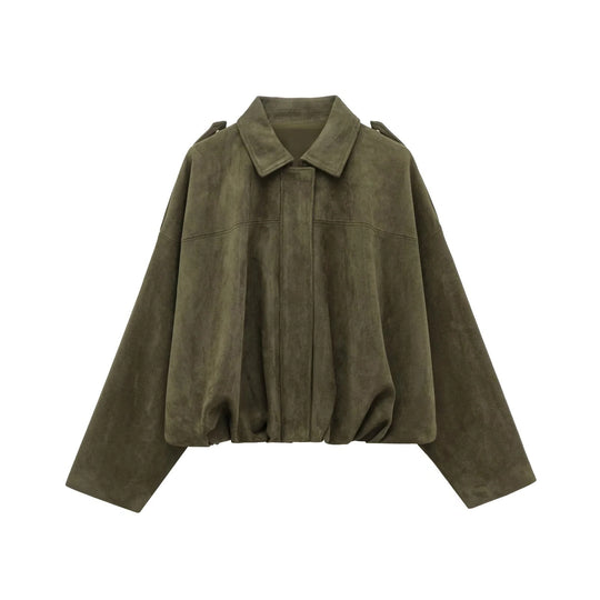 Damen lässige Oversize-Jacke aus hochwertigem Material Fudus