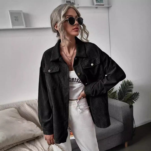 Damen lässige Cordjacke Fudus