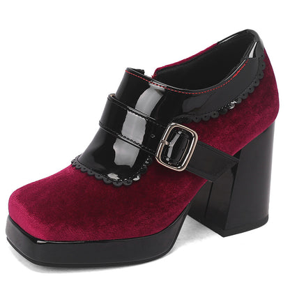 Damen Elegante High Heel Schnürstiefeletten Fudus