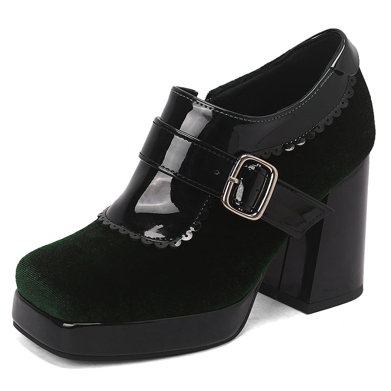 Damen Elegante High Heel Schnürstiefeletten Fudus