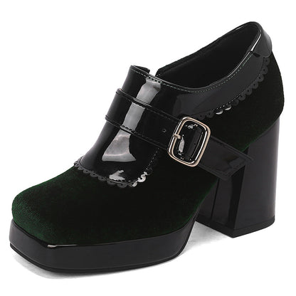 Damen Elegante High Heel Schnürstiefeletten Fudus