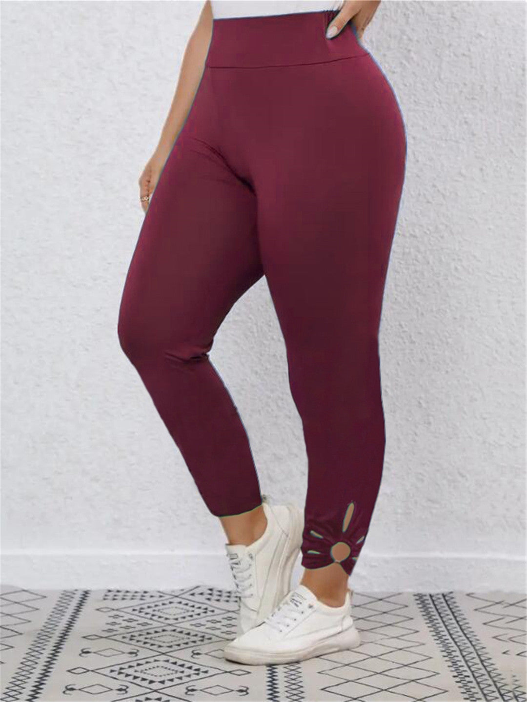 Damen Leggings mit modischen Cut-Outs Fudus