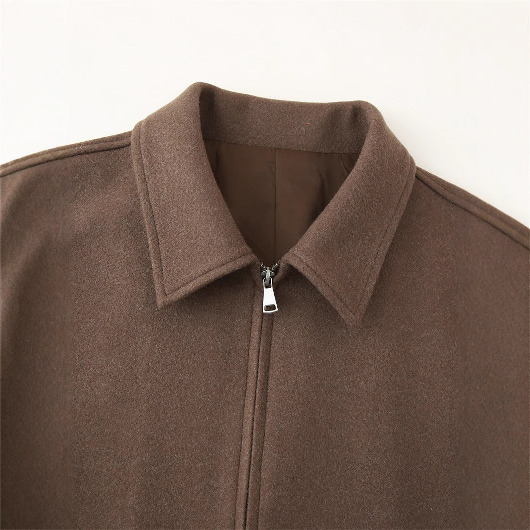 Damen Kurzjacke mit modernem Kragen und praktischen Reißverschluss Fudus