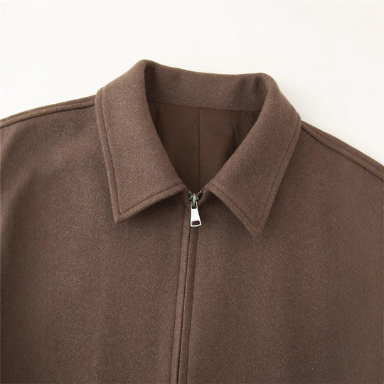 Damen Kurzjacke mit modernem Kragen und praktischen Reißverschluss Fudus