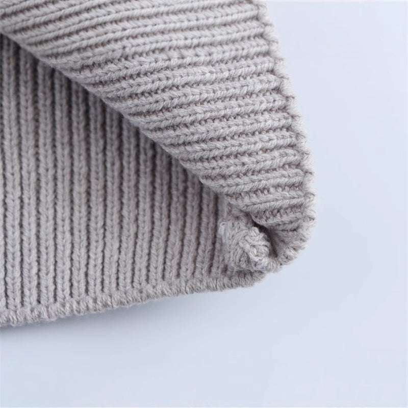 Damen Komfortabler Strickpullover mit großzügigem Schnitt Fudus