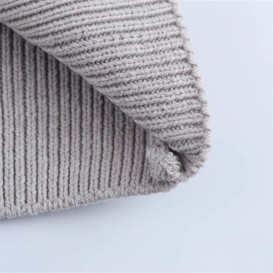 Damen Komfortabler Strickpullover mit großzügigem Schnitt Fudus