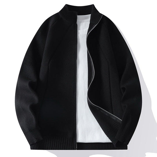 Damen lässige Jacke mit hohem Kragen und durchgehendem Reißverschluss Fudus