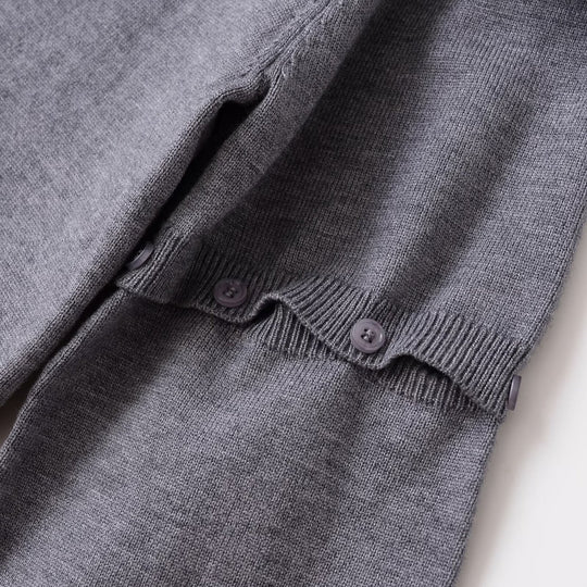 Damen modischer cropped Pullover mit Knopfdetails Fudus