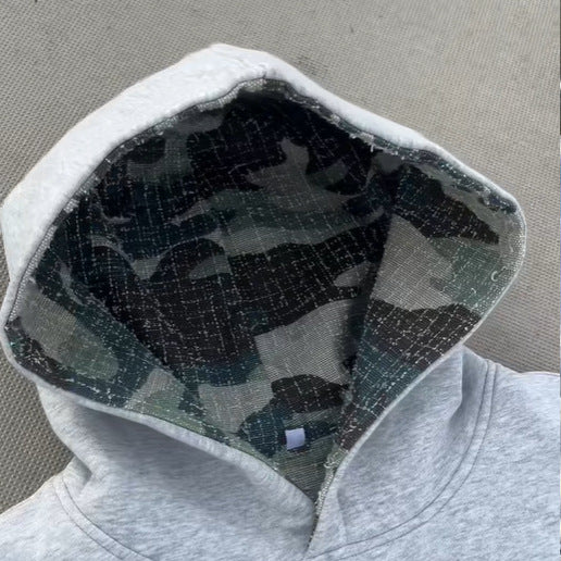 Damen Kapuzenpullover mit modernen Camouflage-Innenfutter Fudus
