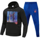 Damen Hoodie und Jogginghose Set mit kreativem Grafikdesign Fudus