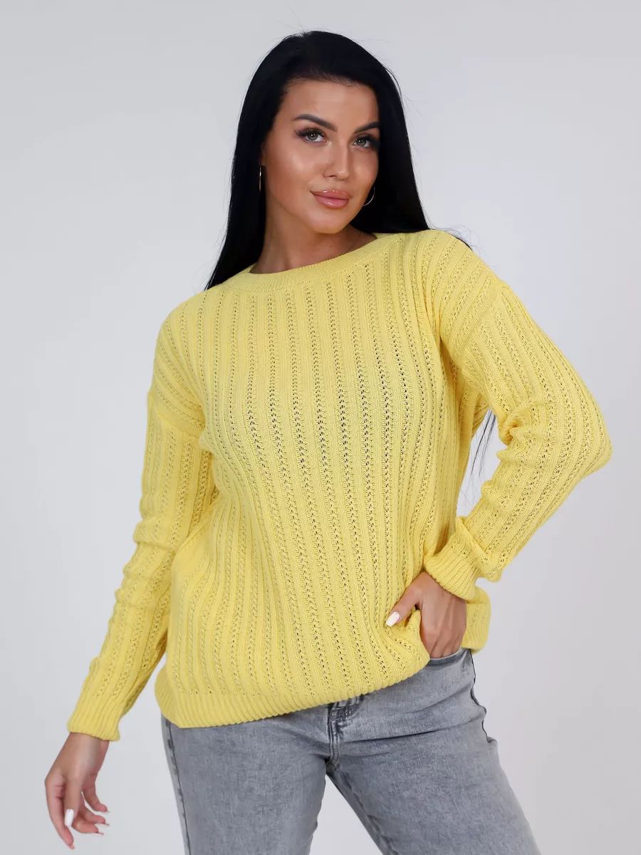 Damen Grobstrickpullover mit strukturiertem Muster Fudus