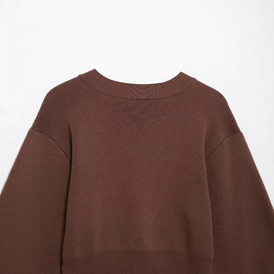 Damen lässige Strickjacke mit dekorativen Knopfdetails und elegantem Schnitt Fudus