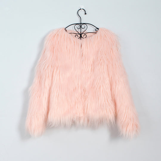 Damen Kuschelige und stylische Kunstfelljacke Fudus