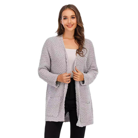 Damen Grobstrickcardigan mit offenen Ärmeln Fudus
