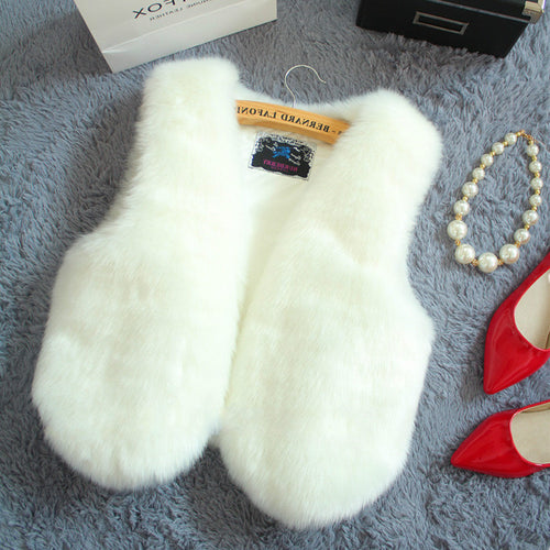 Damen Kuschelige Kunstfellweste Fudus