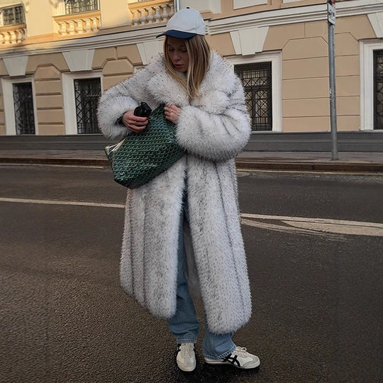 Damen Kunstfellmantel Fudus