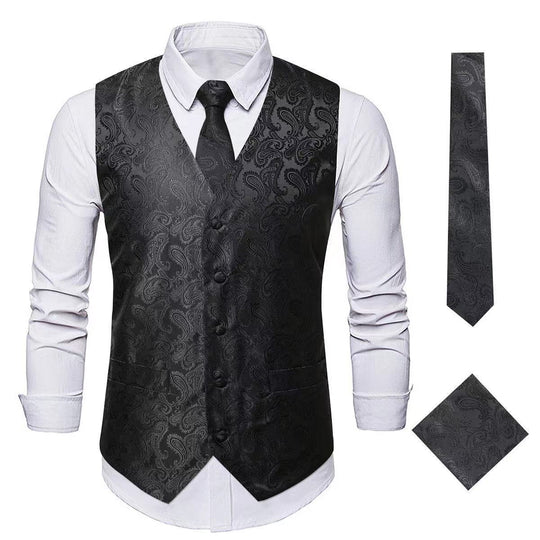 Anzugweste Herren Elegant Paisley
