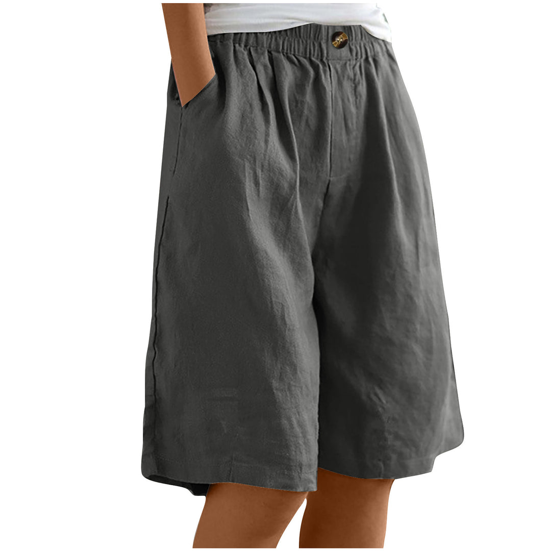 Damen lässige Leinen-Shorts Fudus