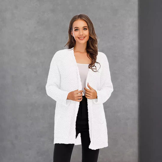 Damen Grobstrickcardigan mit offenen Ärmeln Fudus