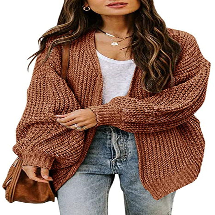 Damen Grobstrick-Oversized Pullover mit weitem Schnitt Fudus