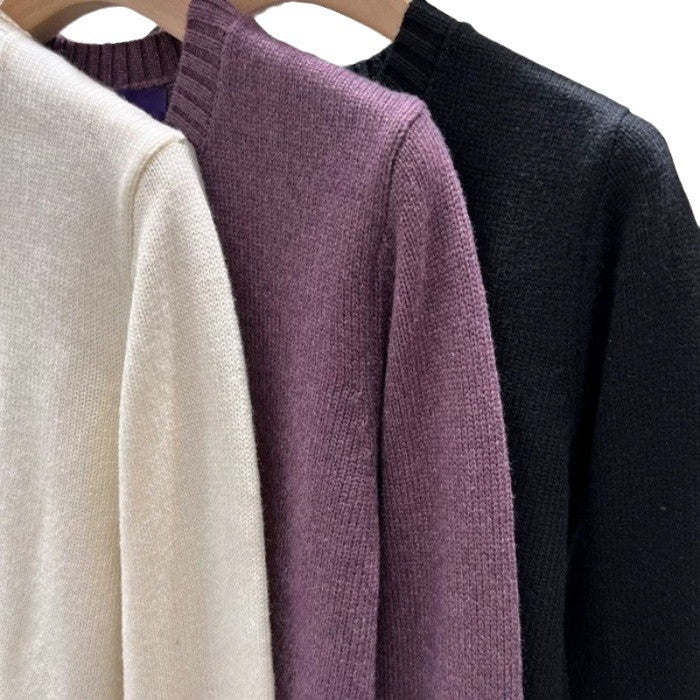 Damen kuscheliger Strickpullover mit dekorativem Bären-Motiv Fudus