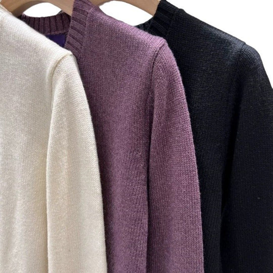 Damen kuscheliger Strickpullover mit dekorativem Bären-Motiv Fudus