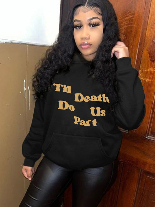 Damen Hoodie mit einzigartigem Skelett-Motiv und Herzgrafik Fudus