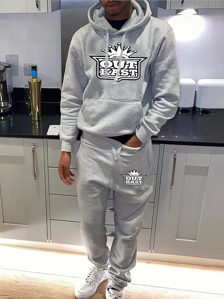 Herren Jogginganzug mit Hoodie und bequemen Sweatpants Fudus