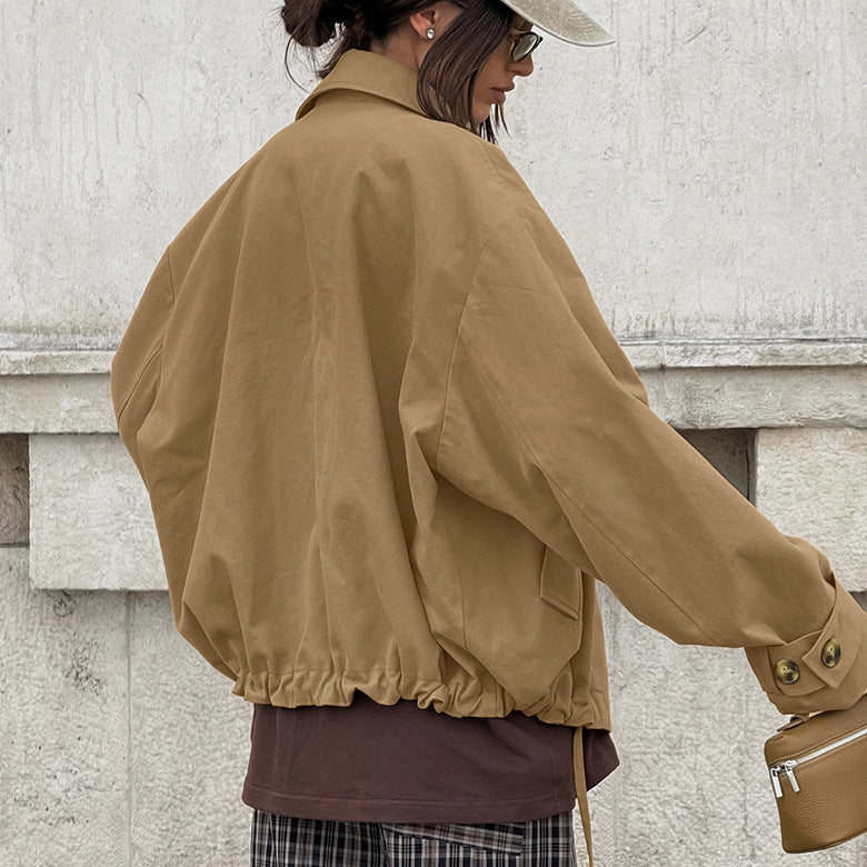 Damen lässige Oversized-Jacke mit modernem Design Fudus