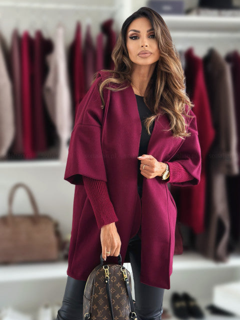 Damen Kapuzenmantel aus hochwertigem Material mit strukturiertem Design Fudus