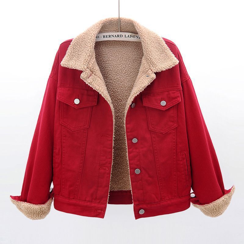 Damen Jeansjacke mit warmem Innenfutter und praktischen Brusttaschen Fudus