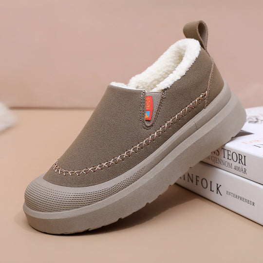 Damen Komfortable und warme Slip-On Hausschuhe mit kuscheligem Innenfutter Fudus