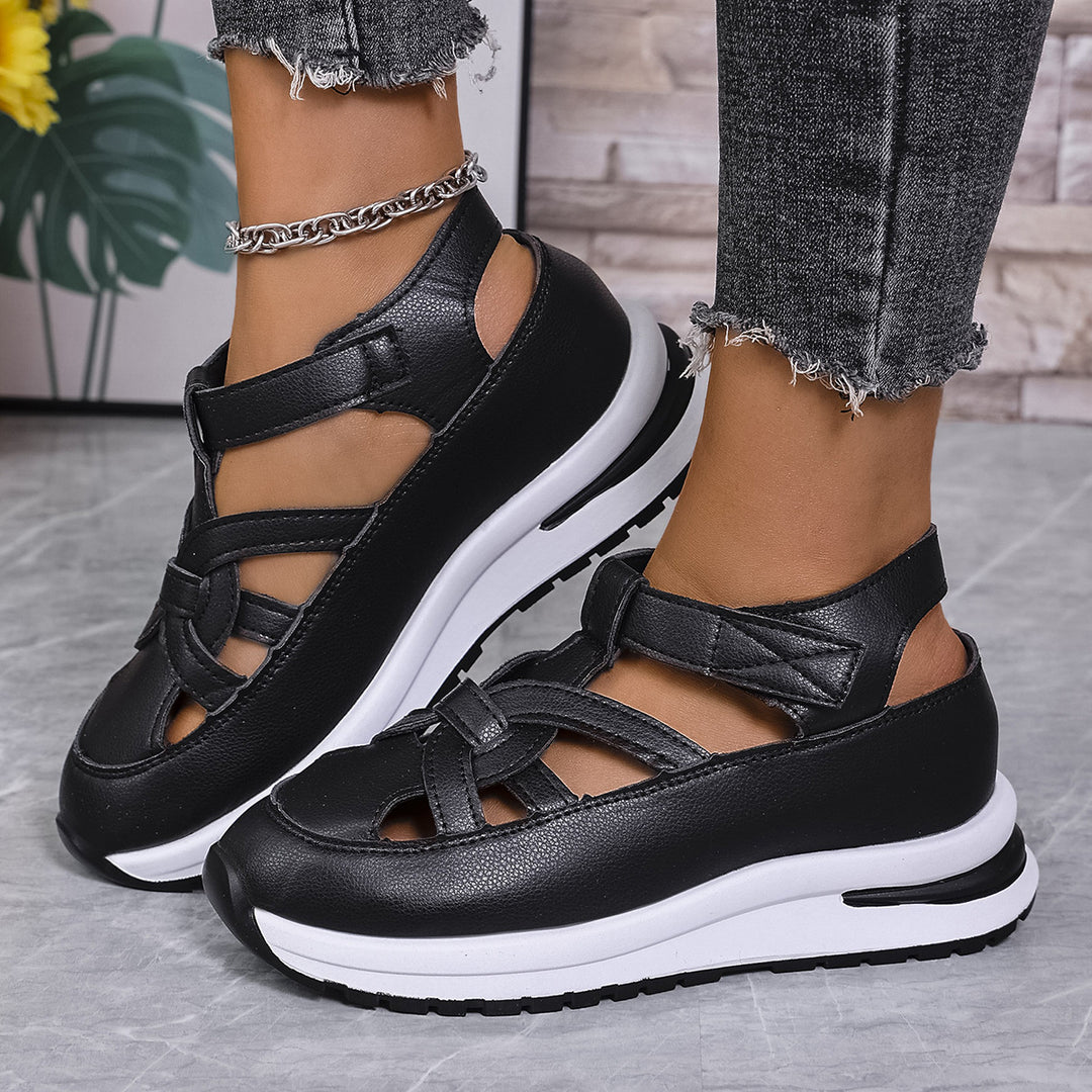 Damen Komfortable und Stylische Keil Sandalen mit offenem Zehenbereich