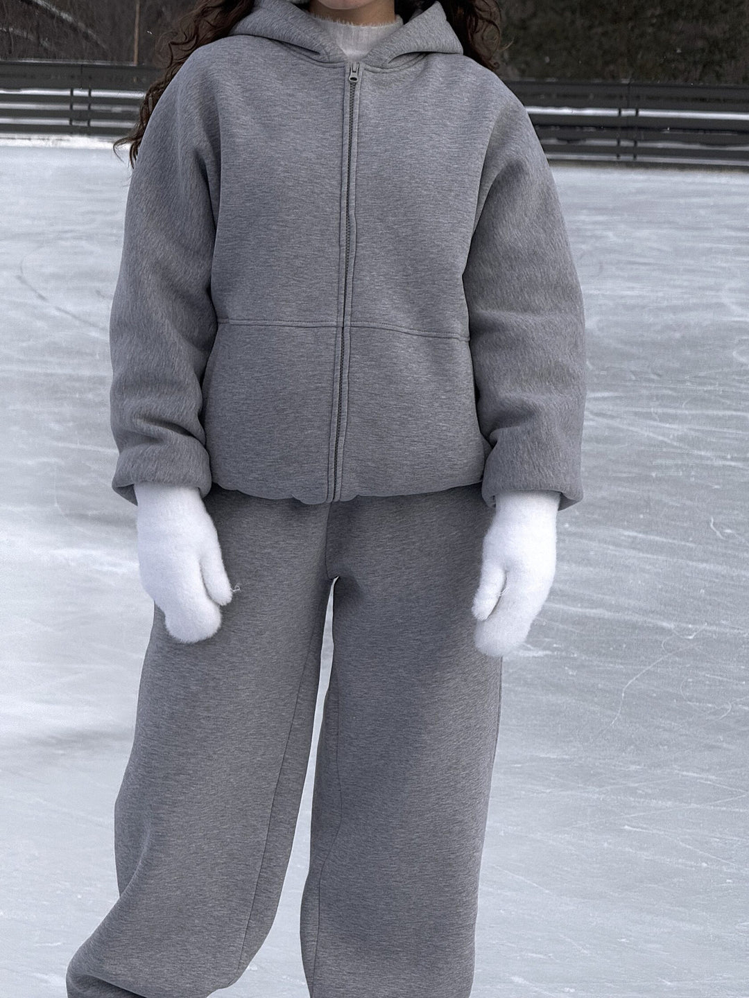 Damen kuschelige Kapuzenjacke